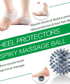 Plantar Fasciitis Foot Pain Relief & Recovery Kit-Compression Foot Sleeves, Heel Cups, Cushioned Arch Supports, Gel Inserts & Spiky Massage Ball-Fast Pain Relief for Heel & Arch (1 PAIR SOCKS KIT, L-XL) 1 PAIR SOCKS KIT 15 71fLyoXUluL
