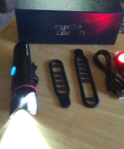 Bike Lights for Night Riding, USB Rechargeable Shark 300 Ultra Bright LED Bike Lights Front and Back Safety Tail Light Included, Bicycle Light Compatible with Mountain, Road, Kids & City Bicycles Black Combo 112 71fMEz851jL