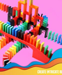 Bulk Dominoes Pro-Domino Kit | Dominoes Set, STEM STEAM Small Toys, Family Games for Kids, Toys, Building, Toppling, Chain Reaction Sets (Starter) Starter 14 71fMm hWYvS