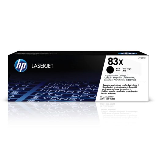 HP 83X Black High-yield Toner Cartridge | Works with HP LaserJet Pro M201, HP LaserJet Pro MFP M225 Series | CF283X