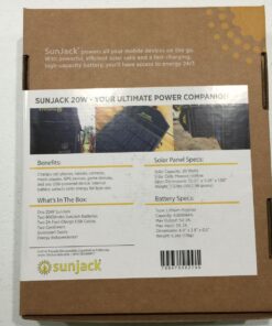 SunJack 25 Watt Foldable IP67 Waterproof ETFE Monocrystalline Solar Panel + 2X 10000mAh Power Banks with USB-A and USB-C for Cell Phones, Tablets and Portable for Backpacking, Camping, Hiking 28 71fO1BiJCL