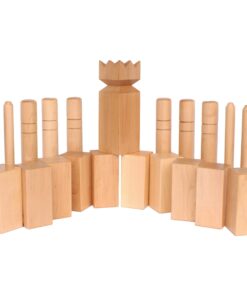 AmishToyBox.com Deluxe Kubb Game Set with Clear Protective Finish - Solid Maple Hardwood - Regulation Size 7 71fOuGfPKoL