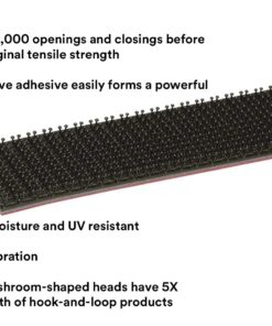 3M Dual Lock Reclosable Fasteners Heavy Duty Industrial Use Black TB3550 1" x 10 ft Mated Strip Indoor/Outdoor Use Great for Metal, Glass, Acrylic, PC, ABS 14 71fQ4d9HU L