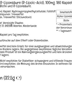 Doctor's Best Stabilized R-Lipoic Acid with BioEnhanced Na-RALA, Helps Support Glucose Metabolism and Energy Production* Non-GMO, Gluten Free, Vegan, 100 mg, 180 Count Unflavored 180VC 7 71fQ87TY0cL