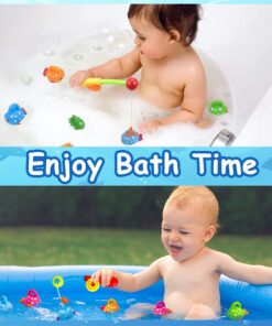 Baby Bath Toys Fishing Games Kids Bathtub Toys for Toddler 1-3 2-4 Fun Shower Bath Time Mold Free Water Pool Toys Christmas Stocking Stuffer Birthday Gift for Boys Girls Age 1 2 3 4 5 6(Color Random) Baby fishing toys 19 71fQXT79DJL