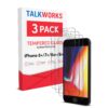 TalkWorks iPhone 8 Plus Screen Protector (Also Fits iPhone 7 Plus, 6S+, 6+) 3 Pack Tempered Glass Film Durable 0.33mm 9H Hardness, Case Compatible, Smudge, Scratch, Crack, Shatter Proof, HD Touch 56 71fR0jHozAL