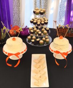 YestBuy 4 Tier Round Acrylic Cupcake Stand with Base, Premium Cupcake Holder, Acrylic Cupcake Tower Display Cady Bar Party Décor – Display for Pastry (4" Between 2 Layers with Base) 4 Tier Round with BASE ( 4" between 2 layers) 35 71fRJPA1dvL