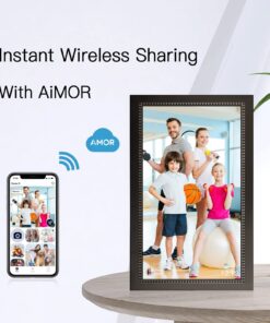 Digital Picture Frame 15.6 Inch Large Digital Photo Frame with 1920 * 1080 IPS Full HD Touchscreen, Humblestead 32GB WiFi Smart Frame Share Photos and Videos via AiMOR App, Wall Mountable 15.6 Inch Touch Screen 16 71fRP3TxnL
