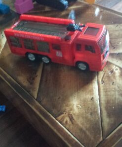 WolVolk Electric Firetruck - Unstoppable Adventure with Stunning 3D Lights and Sirens Fire Truck Toys for 3 Year Old Boys 25 71fRsHmtzDL