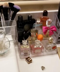 iDesign Linus Plastic Stadium Spice Racks, BPA-Free 3-Tiered Organizer for Kitchen, Pantry, Bathroom, Vanity, Office, Craft Room Storage Organization, 10.25" x 9.25" x 4", Clear Large - Set of 1 10.25" x 9.25" x 4" 38 71fSuJvcfIL