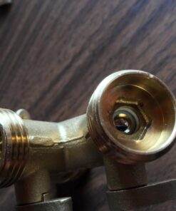 Morvat New & Improved Heavy Duty Brass 4 Way Splitter, Garden Hose Manifold Connector with Comfort Grip ON/OFF Valves, Adapter for Water Faucet & Spigot, Includes Washers, Teflon Tape & Mounting Kit 39 71fT36wMuuL