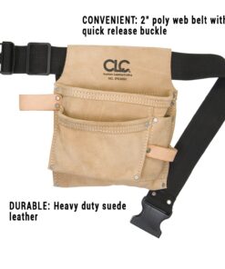 Custom LeathercraftIP489X Suede Tool Bag & Poly Web Belt, 3 Pocket , Tan 12 71fTIb8XXIL