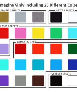 iImagine Vinyl Permanent Vinyl for Cricut, 40 Pack Permanent Adhesive Vinyl Sheets (12”x 12”) for Cricut, Silhouette Cameo and Any Craft Machine Cutter Multi 40 Pack 27 71fTbmgLTpL