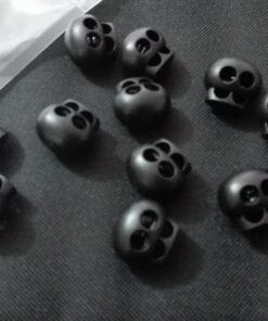 DYZD Plastic Cord Lock End Toggle Double Hole Spring Stopper Fastener Slider Toggles End (Black,10 PCS) Black 41 71fTfh1FKkL