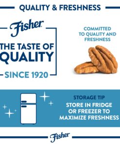 Fisher Chef's Naturals Pecan Halves 24oz (Pack of 1), Unsalted Raw Nuts for Cooking, Baking & Snacking, Vegan Protein, Keto Snack, Gluten Free 24 Ounces (Pack of 1) 26 71fUEDJM7rL 1