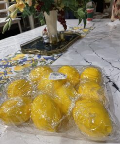 JEDFORE Fake Fruit Home House Kitchen Party Decoration Artificial Lifelike Simulation Yellow Lemon 10pcs Set 10 Pcs - Large Size 32 71fUNks VNL