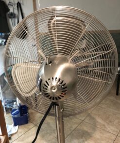 Hunter 90438 16” RETRO Stand Fan with Brushed Nickel Finish 23 71fUw4p2QDL