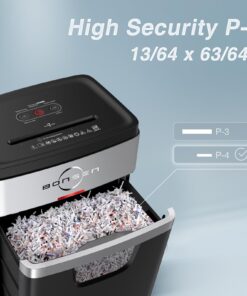 BONSEN Paper Shredder, 20-Sheet 60 Mins Nonstop Heavy Duty Paper Shredder for Office, 60dB Ultra Quiet Cross-Cut Shredder with 6.6 Gals Basket, Anti-Jam CD and Credit Shredder for Home Office (S3104) 21 71fUz8atgUL