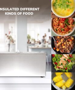 SYBO Commercial Grade Stainless Steel Bain Marie Buffet Food Warmer Steam Table for Catering and Restaurants (2 Sections) 2 Sections 15 71fVU8gZzAL