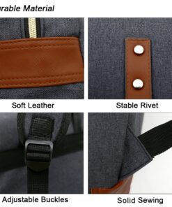 Unisex Professional Slim Business Laptop Backpack, Feskin Fashion Casual Durable Travel Rucksack Daypack (Waterproof Dustproof) with Tear Resistant Design for Macbook, Tablet - Dark Grey 23 71fVfVFf80L