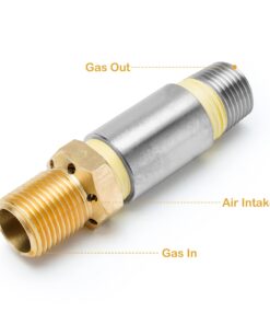 Stanbroil Liquid Propane Fire Pits 1/2" Air Mixer Valve - High Capacity 90K BTU Stainless Steel 1/2 Inch, 90K BTU 13 71fVgLlowHL