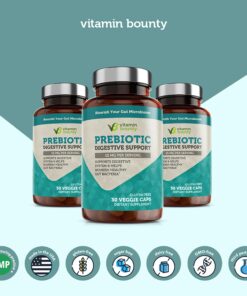 Vitamin Bounty Prebiotic Fiber Digestive Support - Gut Health Supplements for Women and Men, Dietary Fiber, Supports Digestive Health, Probiotics for Women & Men for Gas Relief - 60 Capsules 21 71fX9Uoc5gL 1