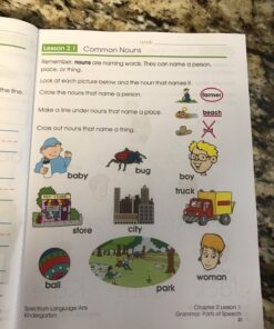 Spectrum Language Arts Kindergarten Workbook, Ages 5 to 6, Language Arts Kindergarten, ELA Writing and Grammar Practice With Writer's Guide and Answer Key - 128 Pages 30 71fXrO7V7WL