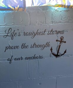 Life's roughest Storms Prove The Strength of Our Anchors Vinyl Wall Decals Quotes Sayings Words Art Decor Lettering Vinyl Wall Art Inspirational Uplifting 15 71fY3yS2tVL