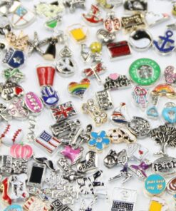 Miraclekoo 100 Pcs Floating Charms Assorted Mix DIY for Floating Lockets Glass Living Memory Lockets,Random Style 15 71fYu5JFHtL