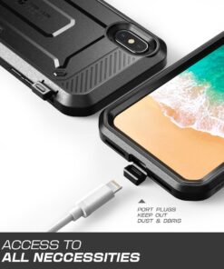 SUPCASE Unicorn Beetle Pro Series Case Designed Designed for iPhone X, with Built-In Screen Protector Full-body Rugged Holster Case for Apple iPhone X / iPhone 10 (2017 Release) (Black) Black 29 71fZZxruiJL