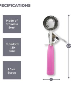 Good Living Ice Cream Scoop, Disher with Trigger Lever and Comfort Grip Handle, Colors Vary: 1 Pack 15 71fZcGbR9JL