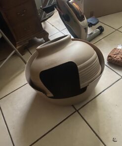 Good Pet Stuff, The Original Hidden Litter Box, Artificial Plants & Enclosed Cat Planter Litter Box, Vented & Odor Filter, Easy to Clean, Mocha Brown , 20" wide x 19 3/4" 62 71fZt2ls5L