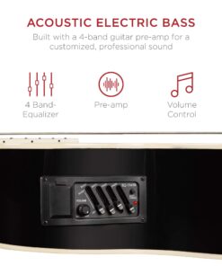 Alternative view of Best Choice Products Acoustic Electric Bass Guitar - Full Size, 4 String, Fretted Bass Guitar - Black