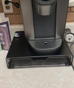 DecoBrothers K-Cup Holder Drawer for 36 Coffee Pods Storage, Black Metal 33 71fcDZmG7zL