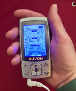 AUVON Dual Channel TENS EMS Unit 24 Modes Muscle Stimulator for Pain Relief, Rechargeable TENS Machine Massager with 12 Pads, ABS Pads Holder, USB Cable and Dust-Proof Storage Bag A Sliver 37 71fcLLfKWnL