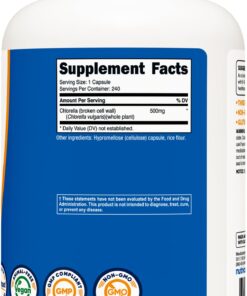 Nutricost Chlorella Capsules 500mg, 240 Vegetarian Capsules - Non-GMO and Gluten Free 240 Count (Pack of 1) 10 71fcbUkx74L