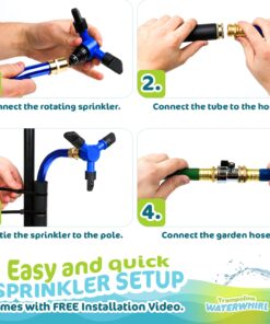 ThrillZoo Trampoline Sprinkler for Kids | Trampoline Accessories, Trampoline Sprayer, Outside Water Toys Sprinkler for Trampoline Water Sprinkler【WaterWhirl】 WaterWhirl 20 71fcqjXWUlS