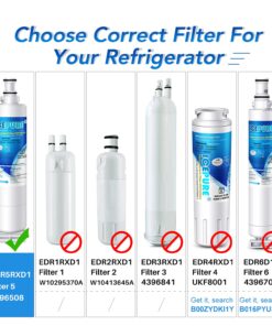 Alternative view of ICEPURE 4396508 Refrigerator Water Filter Compatible with Whirlpool 4396508, 4396510, Filter 5, EDR5RXD1, NL240V, WFL400, LC400V, 4392857, RWF0500A 1PACK