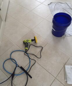 5 Inch Diameter Drill Powered Scrub Brush with Quarter Inch Quick Change Shaft - Drill Brush Attachment Yellow 39 71feHW KVhL