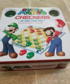 USAOPOLY Super Mario Checkers & Tic-Tac-Toe Collector's Game Set | Featuring Super Mario Bros - Mario & Luigi | Collectible Checkers and TicTacToe Perfect for Mario Fans 14 71feHXsYGCL