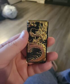 Kivors Electronic Lighter Plasma Arc USB Rechargeable Windproof Flameless Metal Dragon Lighter for Camping Hiking Business Dragon-black 26 71fetU30nZL