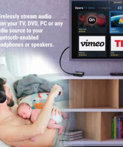 Alternative view of HomeSpot Bluetooth Transmitter for TV Audio Optical Bluetooth Low Latency Audio Adapter Bluetooth 5.0 no Lip Sync Digital Dual Stream Toslink SPDIF [Advanced Dual Stream Version]