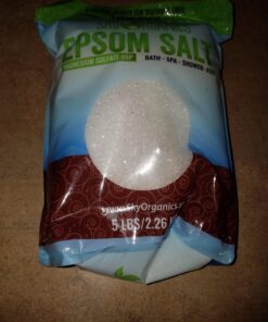 Sky Organics 5 lbs Epsom Salt - 100% Pure Magnesium Sulfate, USP Grade, Kosher, Non-GMO - Bath and Foot Soak, Soothing Body Soak. Made in USA, 43 71fgcMRd1oL
