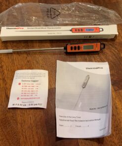 ThermoPro TP01A Digital Meat Thermometer for Cooking Candle Liquid Deep Frying Oil Candy, Kitchen Food Instant Read Thermometer with Super Long Probe, Backlit, Lock Function 1 30 71fgwrQnMuL