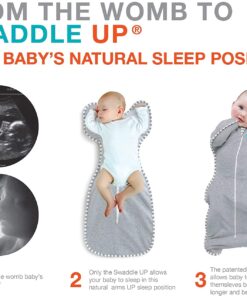 Love to Dream Swaddle UP, Baby Sleep Sack, Self-Soothing Swaddles for Newborns, Improves Sleep, Snug Fit Helps Calm Startle Reflex, New Born Essentials for Baby, 13-19 lbs, Gray Medium (13-19 lbs.) 30 71fhOyzdLtL