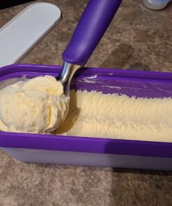 SUMO Ice Cream Containers with Lids for Homemade Ice Cream - Set of 2 Tubs - 1.5 Quart or 3 Pints per Container, Reusable Ice Cream Containers for Freezer Storage, Purple 2 Containers (1.5 Quart Each) 23 71fhfmiwPUL