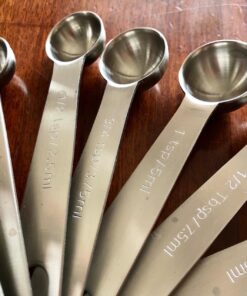 Measuring Spoons: U-Taste 18/8 Stainless Steel Spoons Set of 9 Piece: 1/16 tsp, 1/8 tsp, 1/4 tsp, 1/3 tsp, 1/2 tsp, 3/4 tsp, 1 tsp, 1/2 tbsp & 1 tbsp Dry and Liquid Ingredients XS-9 pcs 41 71fi0BkLDVL