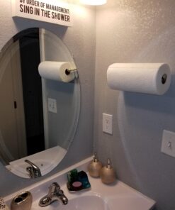 iDesign Orbinni Wall Mounted Metal Paper Towel Holder, Roll Organizer for Kitchen, Bathroom, Craft Room, Satin Silver Set of 1 32 71fjr4ZumSL