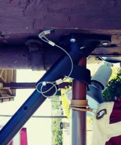 Evergreen Flag Bracket Two-Position 45 and 90 Degree | Cast Iron | Black | Hardware Incl | Outdoor Home and Garden Décor | Residential or Commercial | Wood Metal Plastic Pole - Not Included | 21 71fkG25nqVL