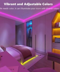 ZOZOO 100ft Led Lights for Bedroom(2 Rolls of 50ft), Smart RGB Led Strip Lights with 44-Key Remote & APP Control Music Sync with Color Changing for Home Party Festival Decoration 27 71fknMA2vHL 2